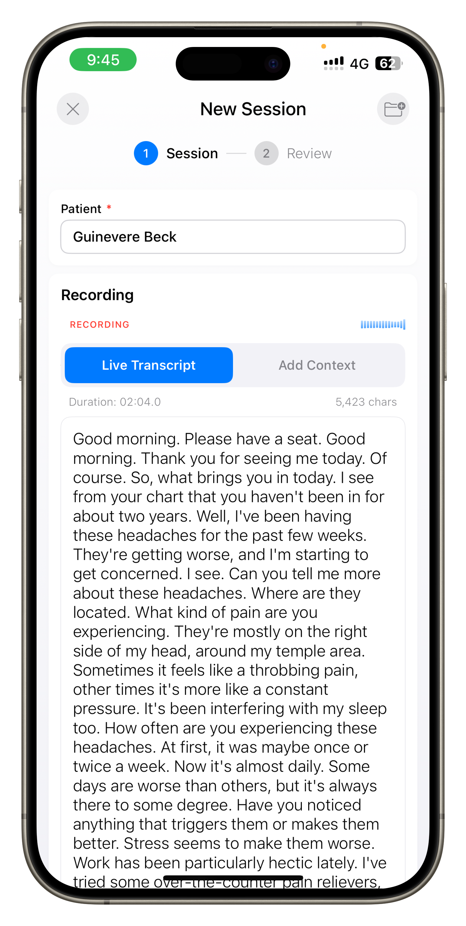 Pallin Health on phone